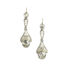 Diamond Drop Earrings, 2.40ct