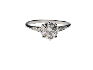 1.01ct art deco diamond engagement ring sku 5106 DBGEMS