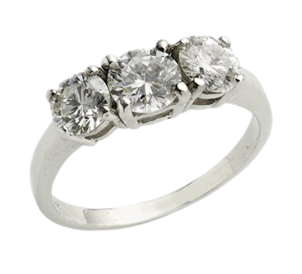 1.60ct Three Stone Diamond Ring - image 1