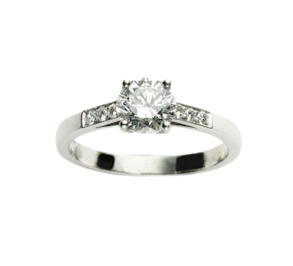 1.04ct F VS1 Brilliant-Cut Diamond Platinum Ring With GIA Certificate - image 1