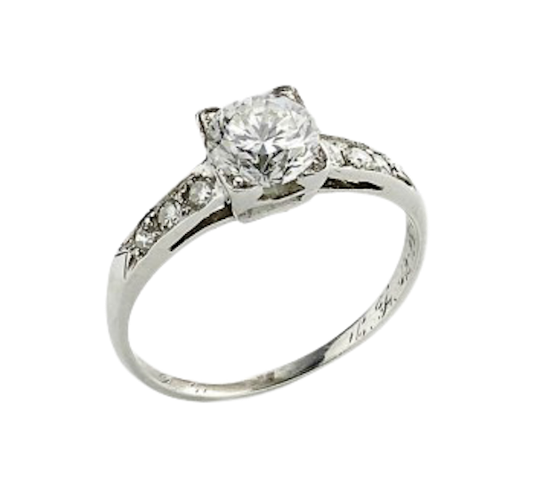 Round Brilliant Cut Diamond Ring, 1.01ct - image 1