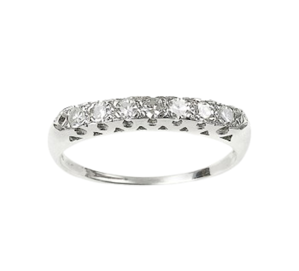 Diamond Half Eternity Ring - image 1