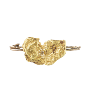 22ct Gold Nugget Brooch | American Gold Rush c.1880