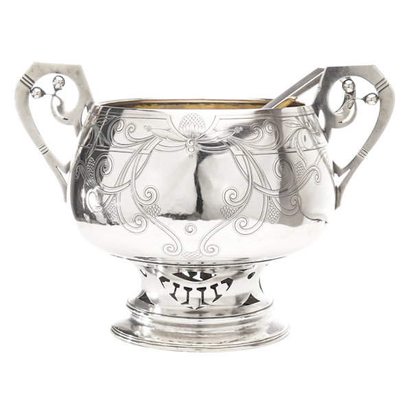 Russian silver Art Nouveau punch bowl and kovsh - image 1
