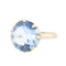 A Gold Ice Blue Spinel Ring - image 1