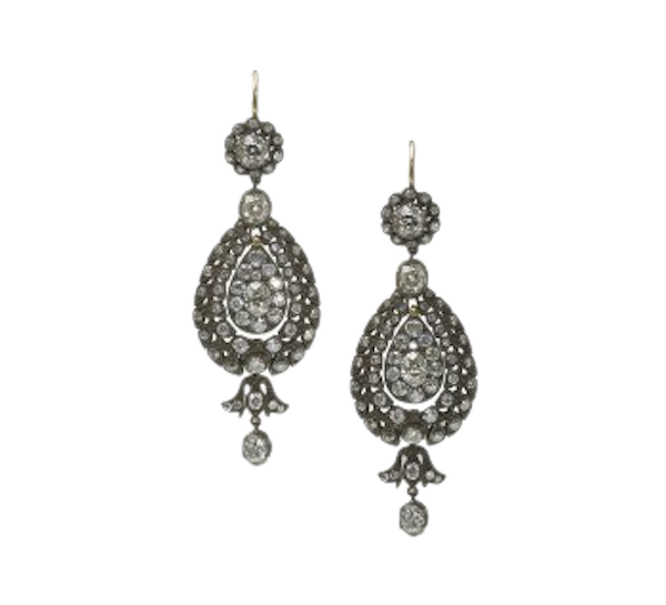Drop Diamond Earrings, 10.38ct - image 1