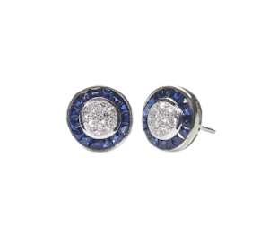 Sapphire And Diamond Earrings