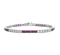 Modern Ruby Diamond and Platinum Line Bracelet - image 1