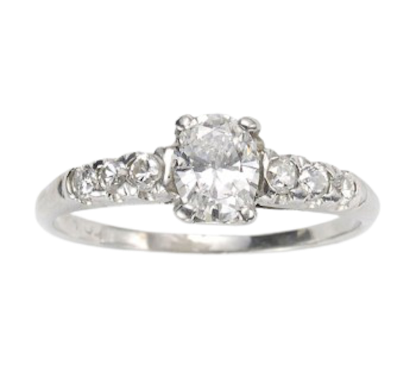 Oval Diamond Ring 0.51ct - image 1