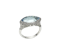 Modern Aquamarine Diamond and Platinum Cluster Ring, 4.69ct - image 1