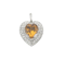 Topaz And Diamond Heart Pendant - image 1