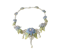 Plique-A-Jour Enamel, Diamond And Pearl Flower Necklace - image 1