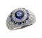 Sapphire And Diamond Bombé Ring - image 1