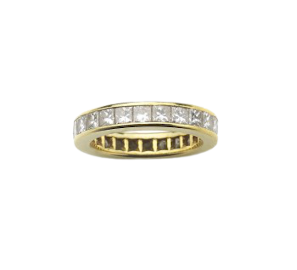 4.50ct Princess Cut Diamond Eternity Ring - image 1