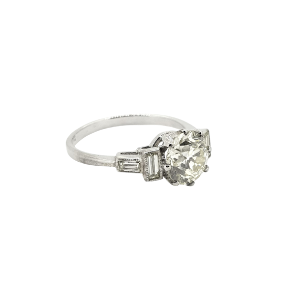 1.82 carat old cut diamond solitaire ring - image 1
