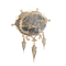 A Gold Quartz Brooch with Three Drops - image 1