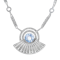An Aquamarine Marcasite Silver Necklace by Theodor Farnher - image 1