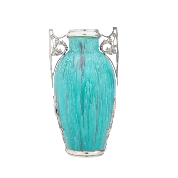 French silver and porcelain Art Nouveau Vase, c.1900 - image 1