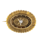 A Gold Diamond Oval Brooch - image 1