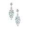 Modern Aquamarine Diamond and White Gold Chandelier Drop Earrings - image 1
