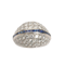 Vintage Sapphire and Diamond Bombé Cluster Ring - image 1