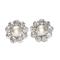 Antique Natural Pearl, Diamond, Gold And Platinum Cluster Earrings, Circa 1920 - image 1