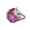 Pink Topaz Pink Sapphire Diamond Ring in 18ct White Gold, date circa 1970, SHAPIRO & Co since1979 - image 1