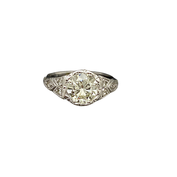 Diamond Ring in Platinum date circa 1920, SHAPIRO & Co since1979 - image 1