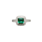 Emerald Diamond Ring in Platinum, date circa 1970, SHAPIRO & Co since1979 - image 1
