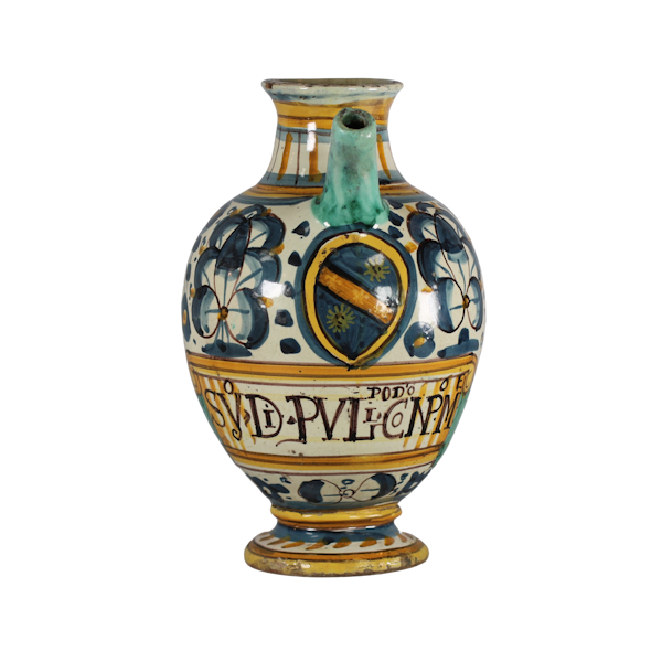 Italian Montelupo wet drug jar in tin-glazed earthenware - image 1