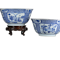 A pair of large Chinese blue and white punch bowls, Kangxi (1662-1722) - image 1