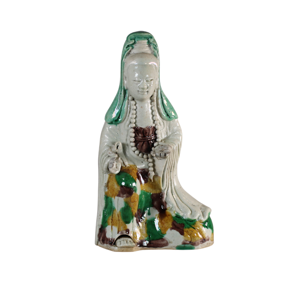 Chinese famille verte figure of Guanyin, - image 1