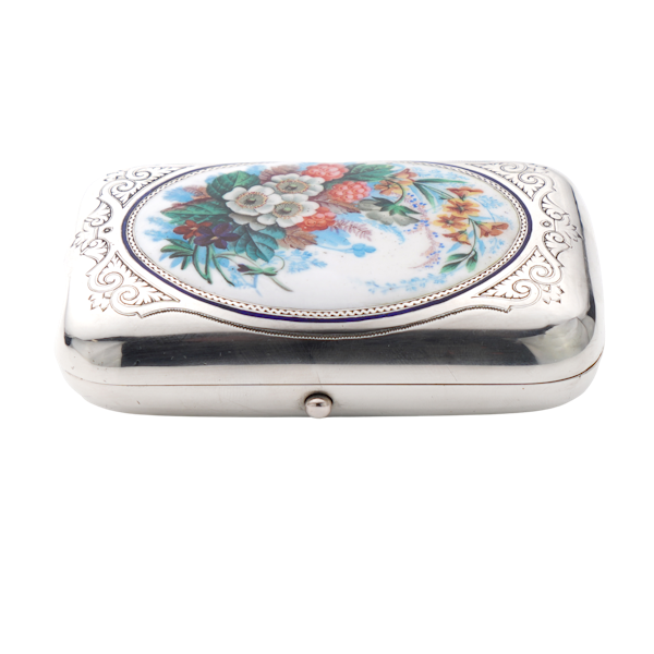 Russian silver and enamel cigaret case, Moscow 1879 - image 1
