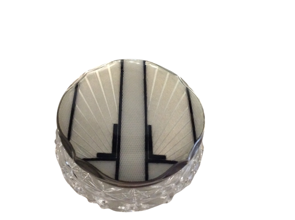 A sliver &enamel Art Deco powder bowl - image 1