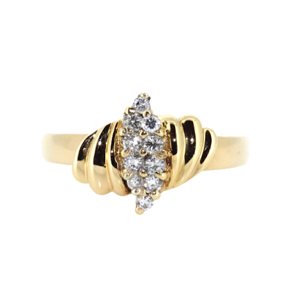 1970's Marquis Shaped Diamond Ring S. Greenstein - image 1