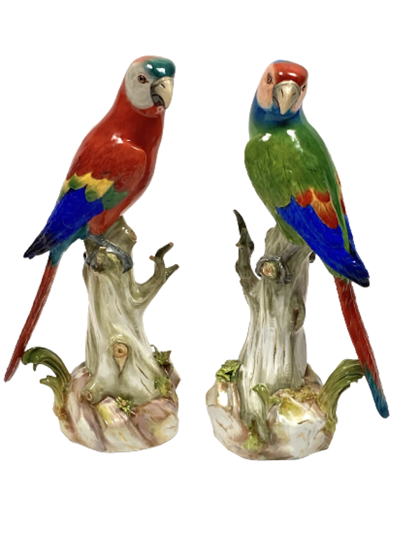 Pair of Meissen parrots - image 1