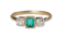 Antique emerald and diamond engagement ring sku 5286  DBGEMS Ltd - image 1