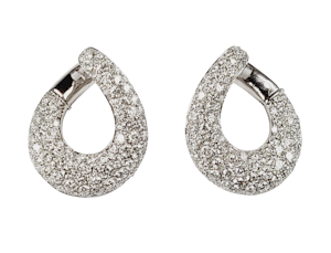 Fabulous diamond hoop earrings sku 5287 DBGEMS Ltd