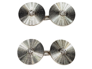 French art deco diamond cufflinks skull 5279 DBGEMS Ltd