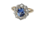 Antique cornflower blue sapphire and diamond engagement ring sku 5288 DBGEMS Ltd - image 4