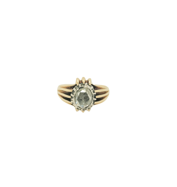 Antique rose cut diamond ring - image 1