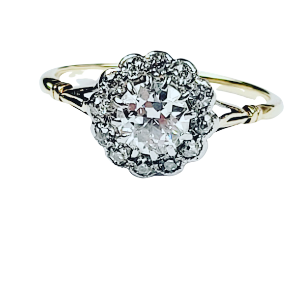 Pretty Edward's diamond cluster engagement ring sku 5300 DBGEMS - image 1