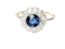 Gorgeous Edwardian sapphire and diamond cluster engagement ring sku 5308 DBGEMS - image 1