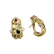 Ruby Emerald Sapphire Diamond Earrings in 9ct Gold date circa 1990, SHAPIRO & Co since1979 - image 1