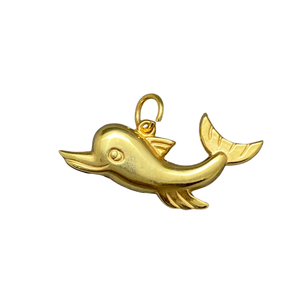 18ct Gold Vermeil Charm Dolphin date circa 1950, Lilly's Attic since 2001 - image 1