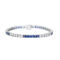 Modern Sapphire 4.66ct Diamond 2.27ct and Platinum Line Bracelet - image 1
