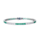 Modern Emerald 4.05ct Diamond 2.53ct and Platinum Line Bracelet - image 1