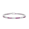 Modern Ruby 4.32ct Diamond 1.69ct and Platinum Line Bracelet - image 1