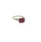 burma ruby and baguette diamond ring set in platinum - image 1