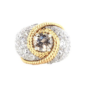 Fancy Cognac Diamond Ring. S. Greenstein